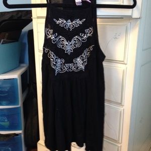 Black Embroidered Top